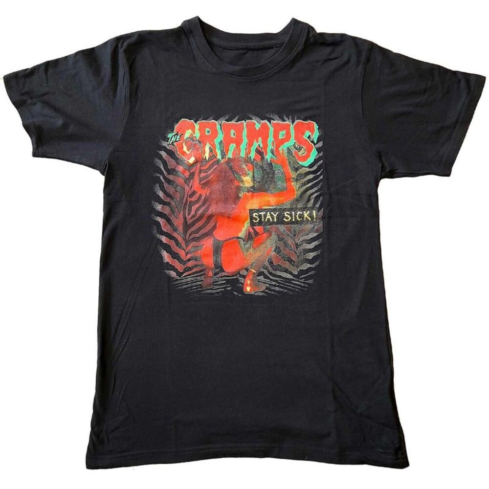 The Cramps Unisex Adult Stay Sick Cotton T-Shirt / Black